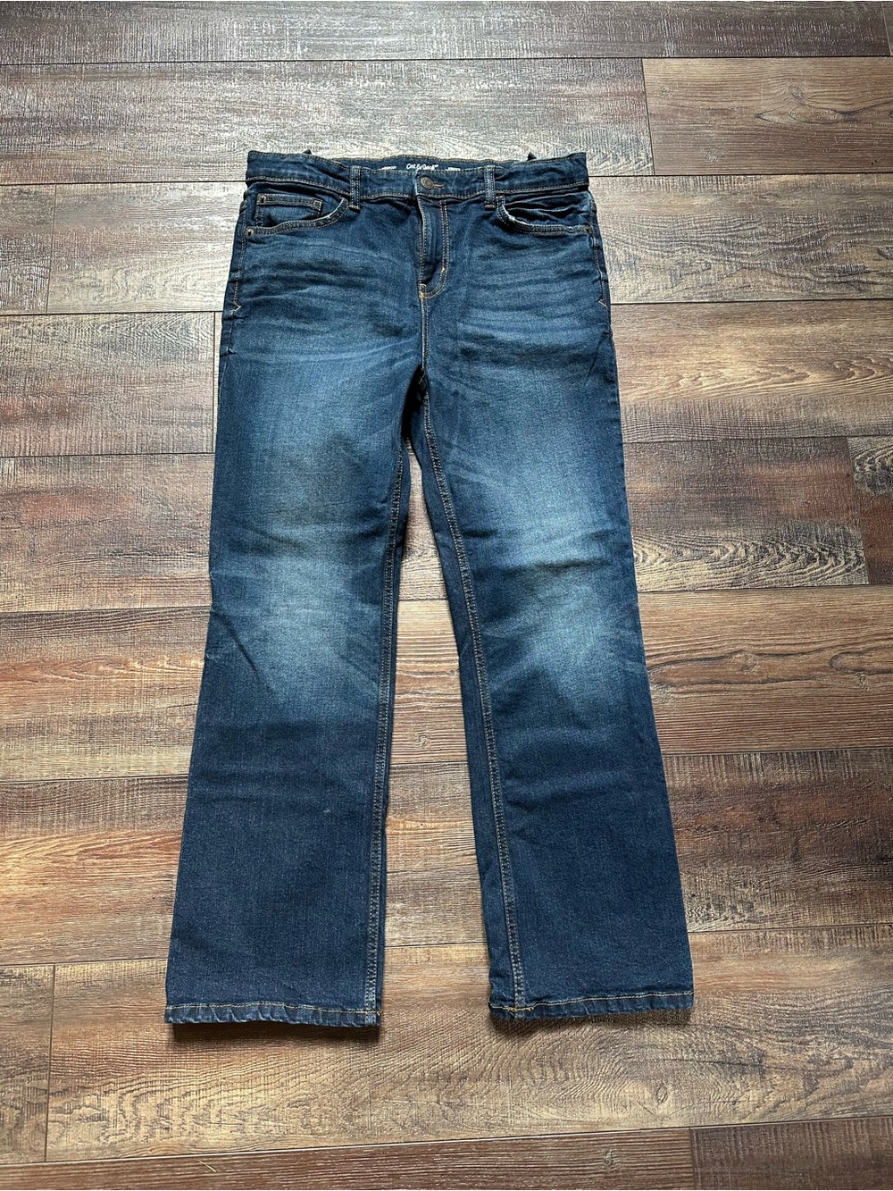 Cat & Jack Boy’s Dark Blue Bootcut Jeans 16 Husky